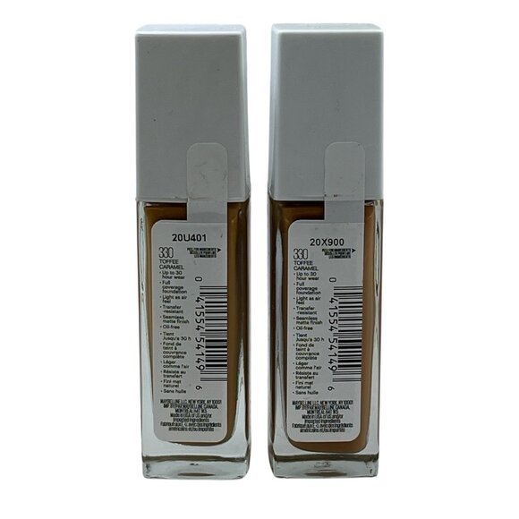 Maybelline Superstay Full Coverage 30 Hour Foundation 330 Toffee Carmet 2PK New - Picture 4 of 8